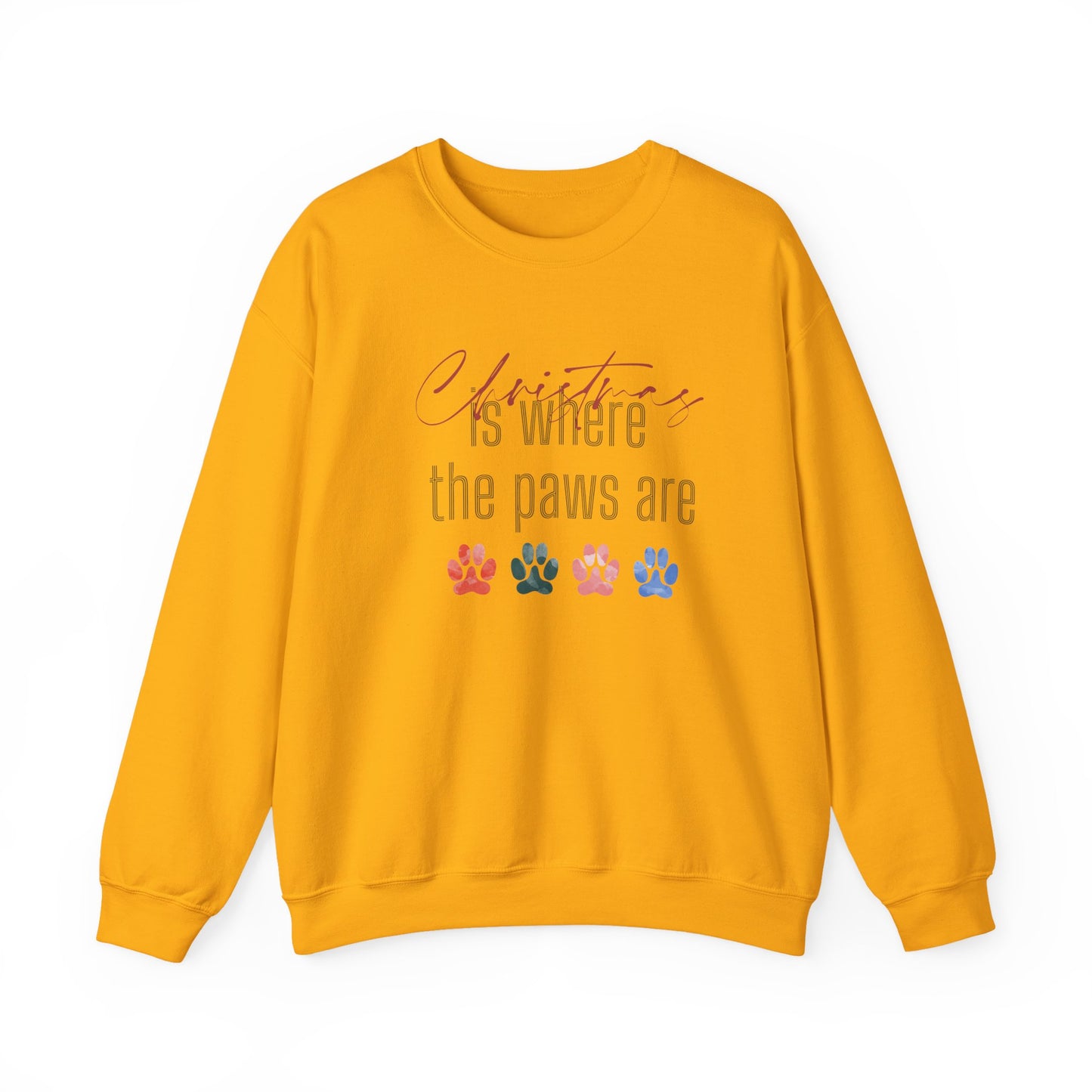 Dog Paw Print Christmas Unisex Sweatshirt
