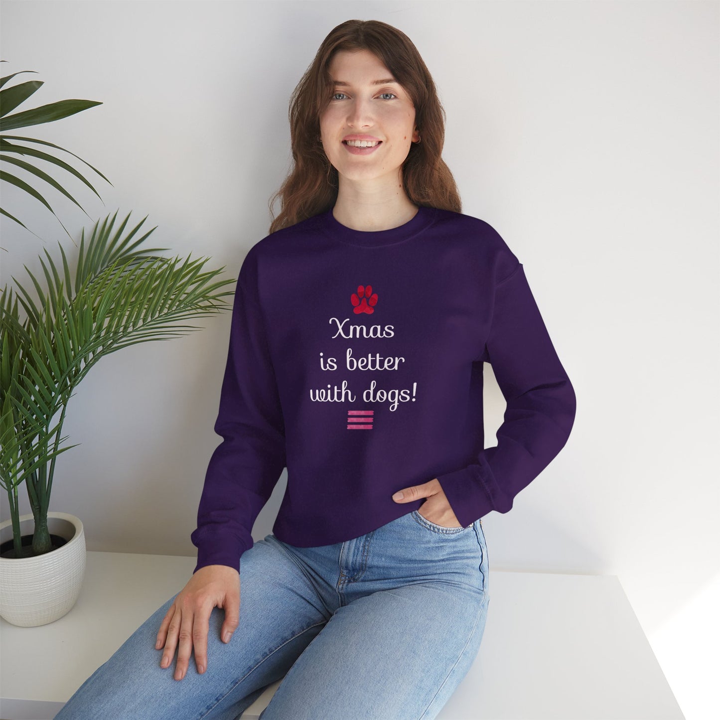 Xmas is Better with Dogs! Holiday Sweatshirt