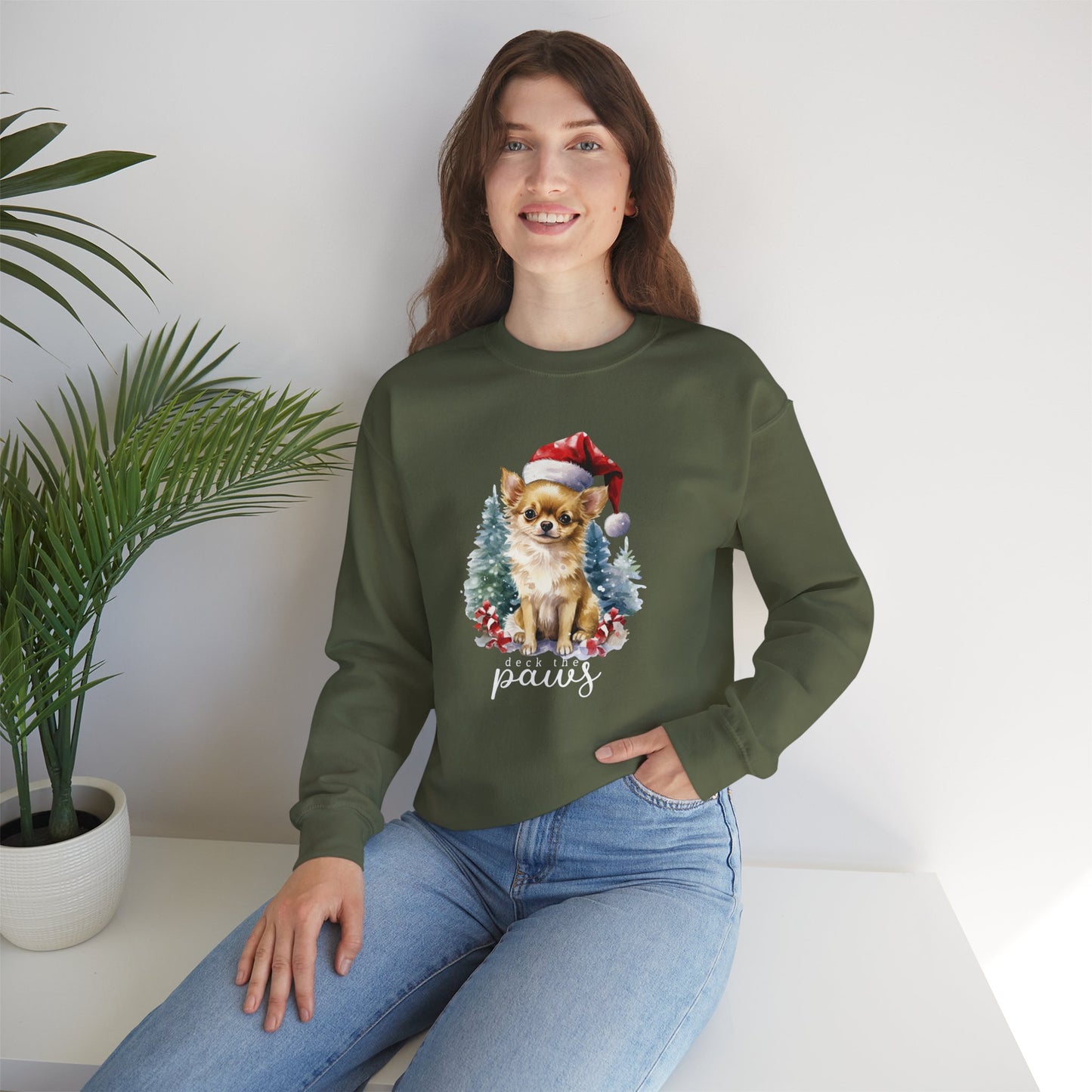 "Deck The Paws" Chihuahua Christmas Unisex Sweatshirt