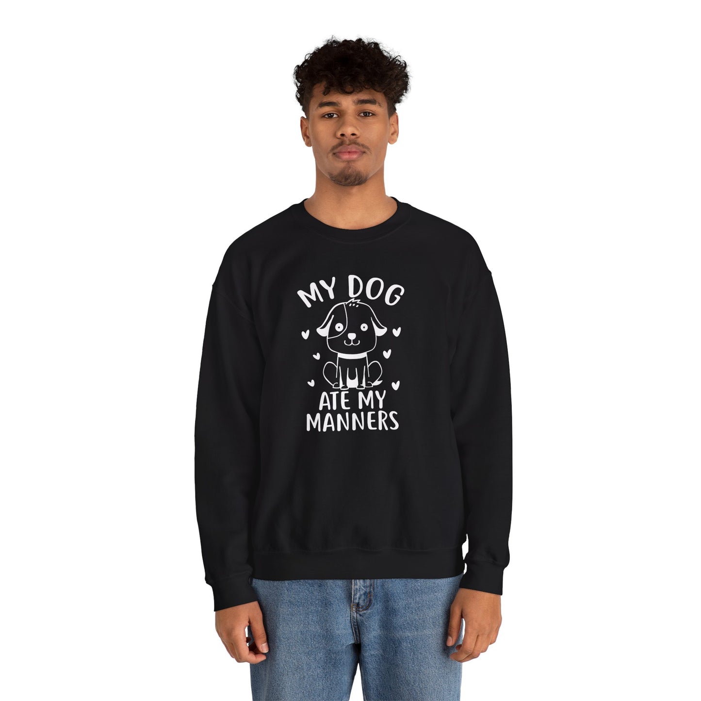 "My Dog Ate My Manners" Funny Sweatshirt