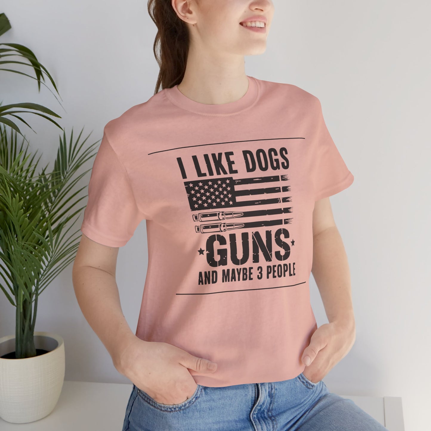 "Dogs, Guns & 3 People" Unisex T-Shirt – Patriotic Tee