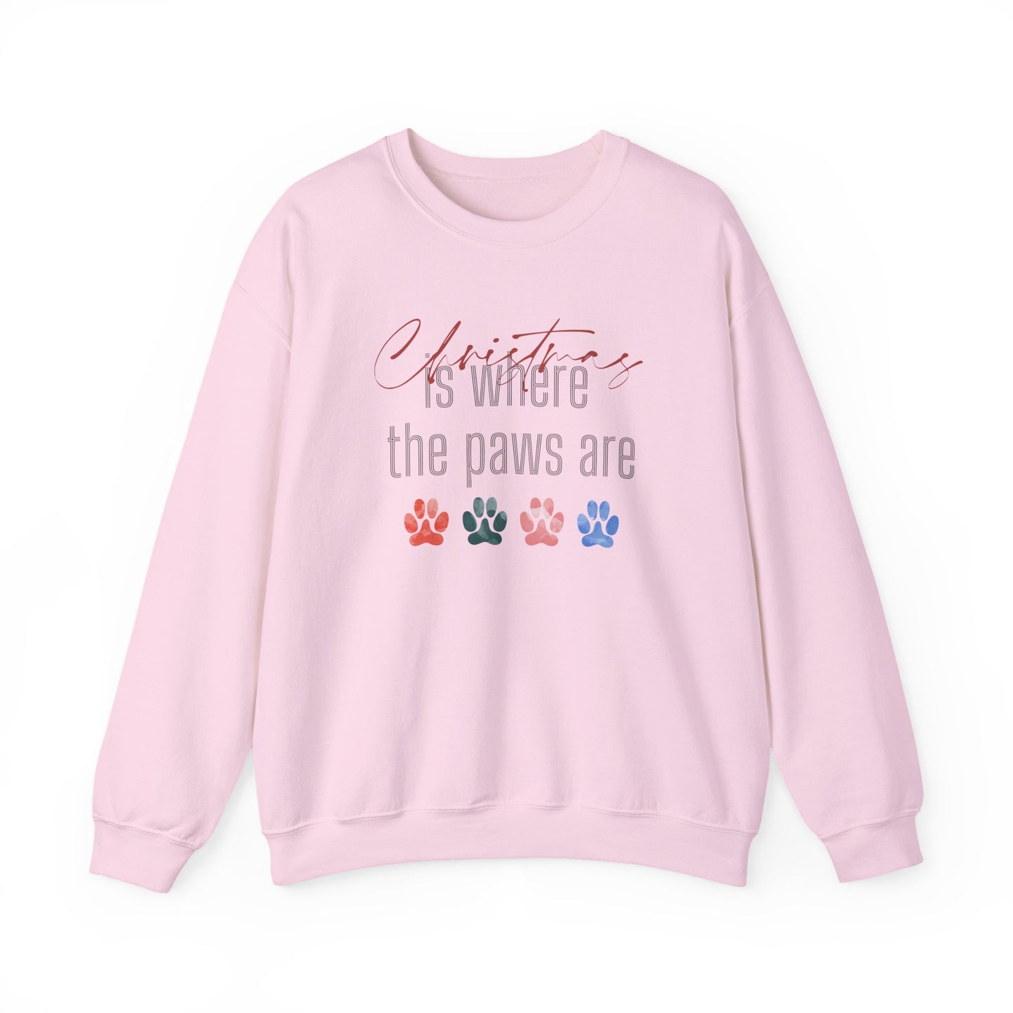 Dog Paw Print Christmas Unisex Sweatshirt