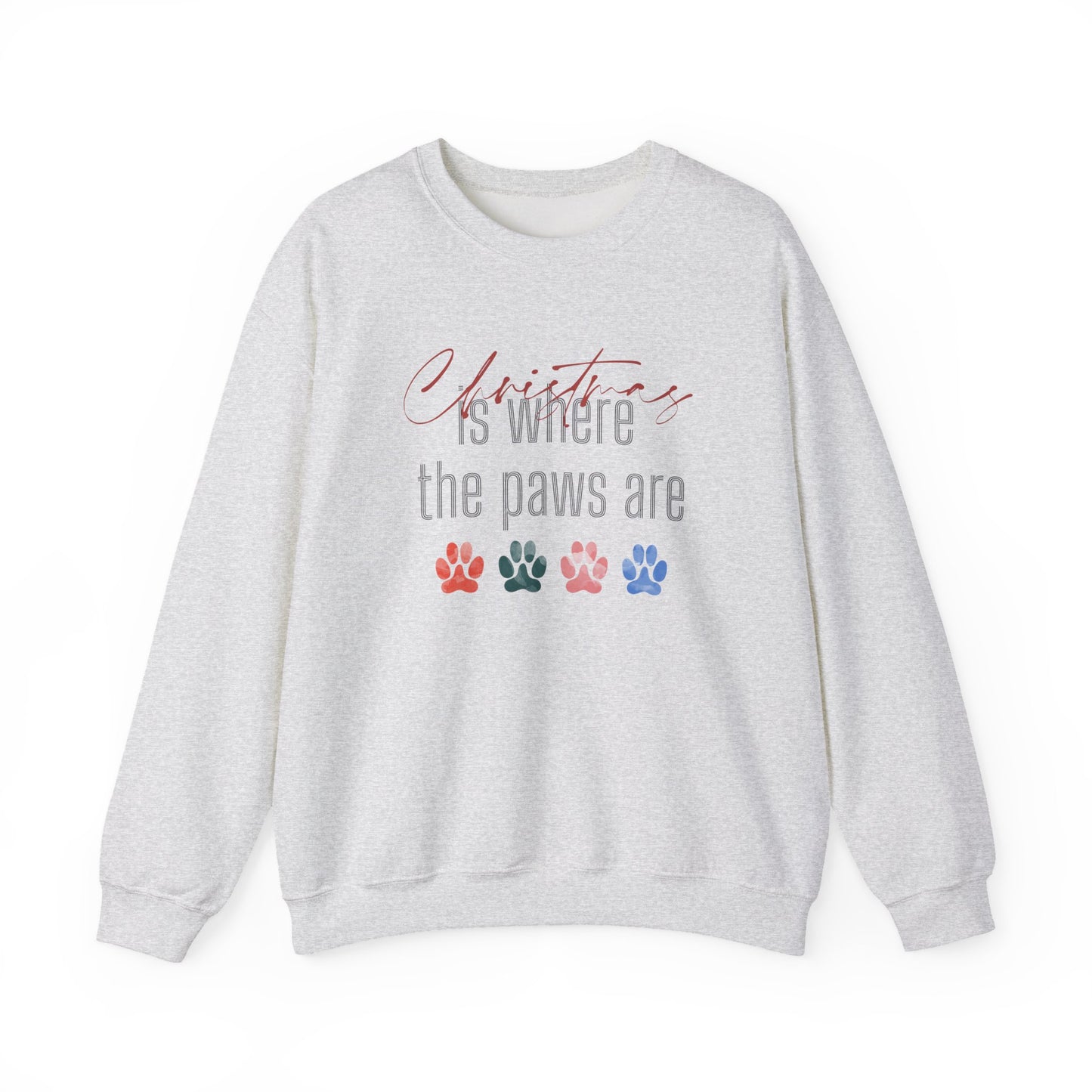 Dog Paw Print Christmas Unisex Sweatshirt