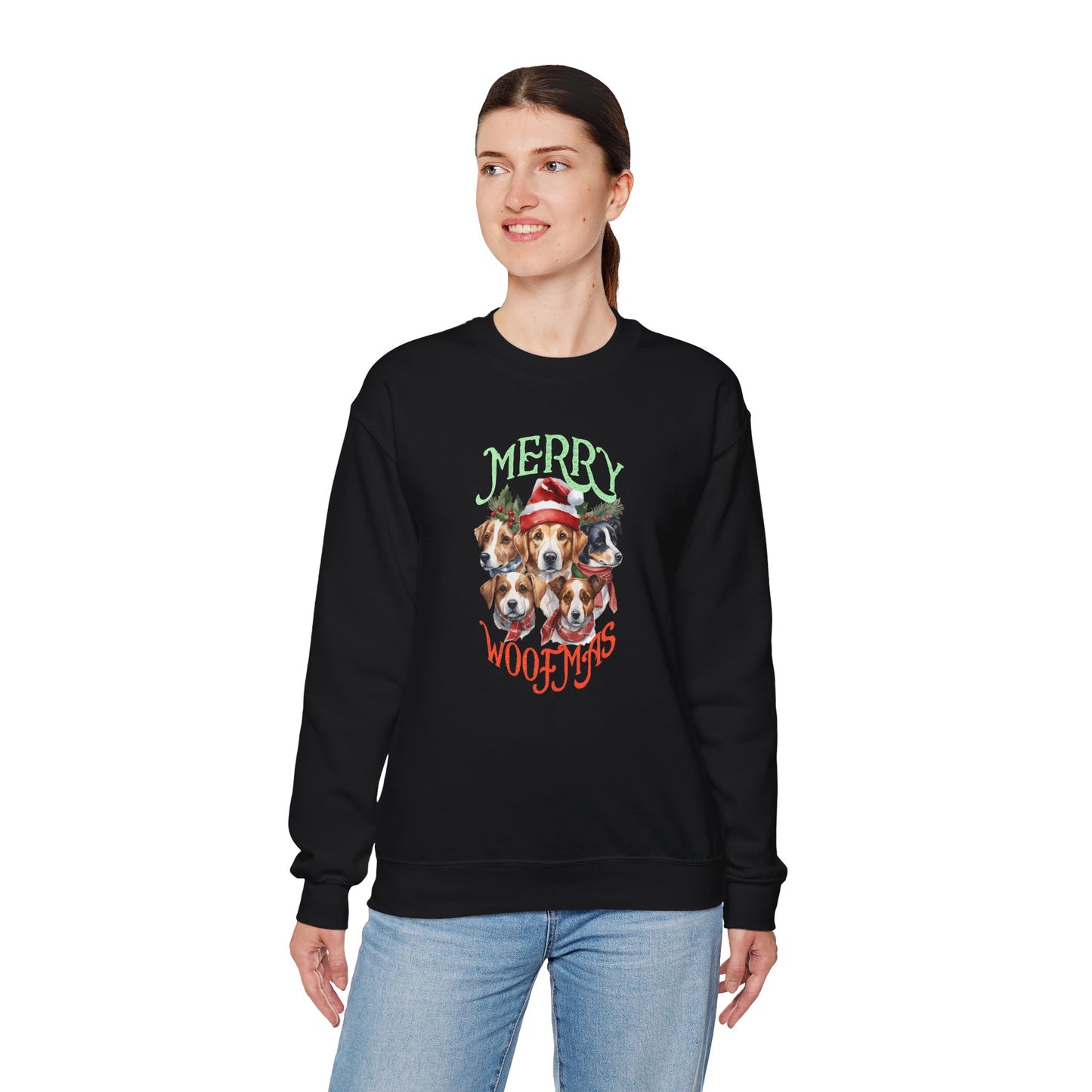 "Merry Woofmas" Dog Pack Christmas Unisex Sweatshirt