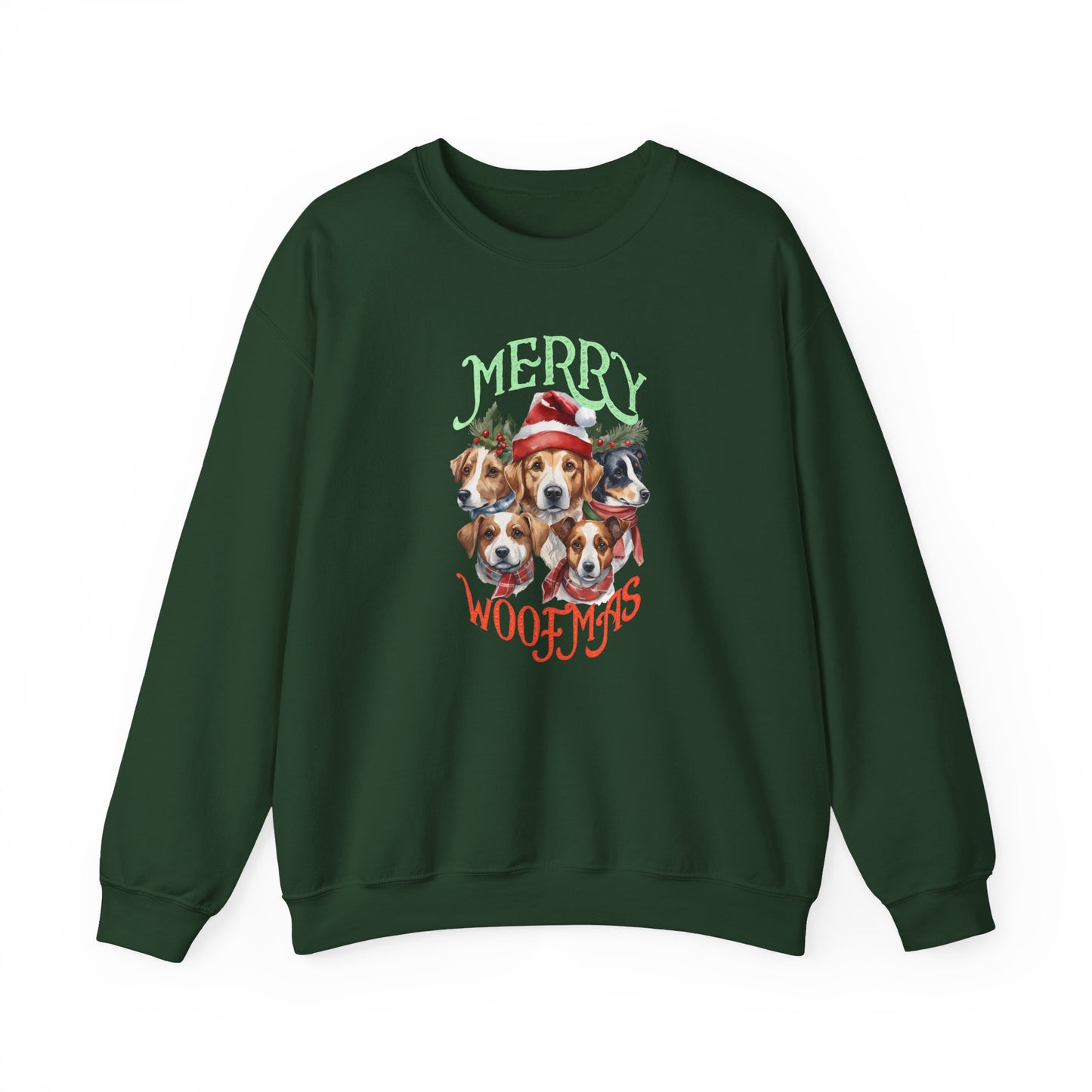 "Merry Woofmas" Dog Pack Christmas Unisex Sweatshirt