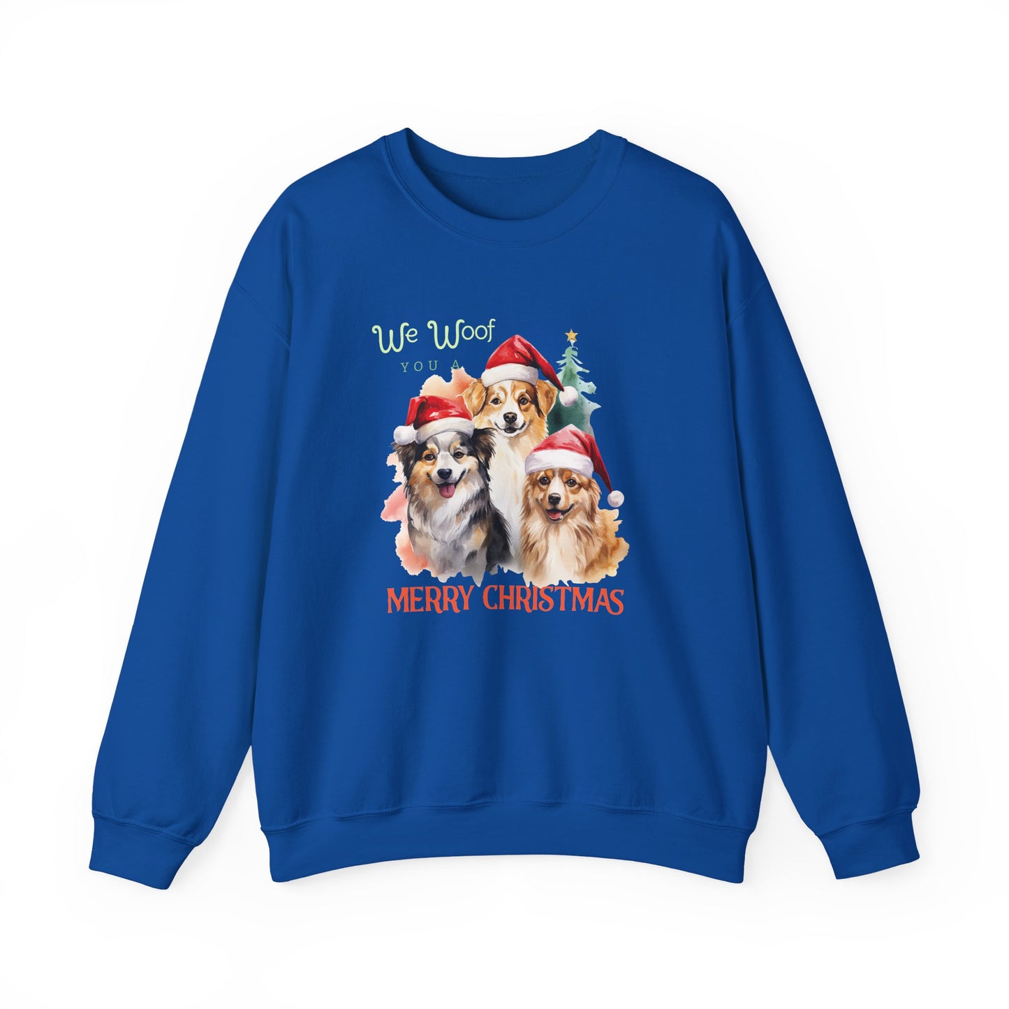 "We Woof You a Merry Christmas" Trio Dog Unisex Sweatshirt