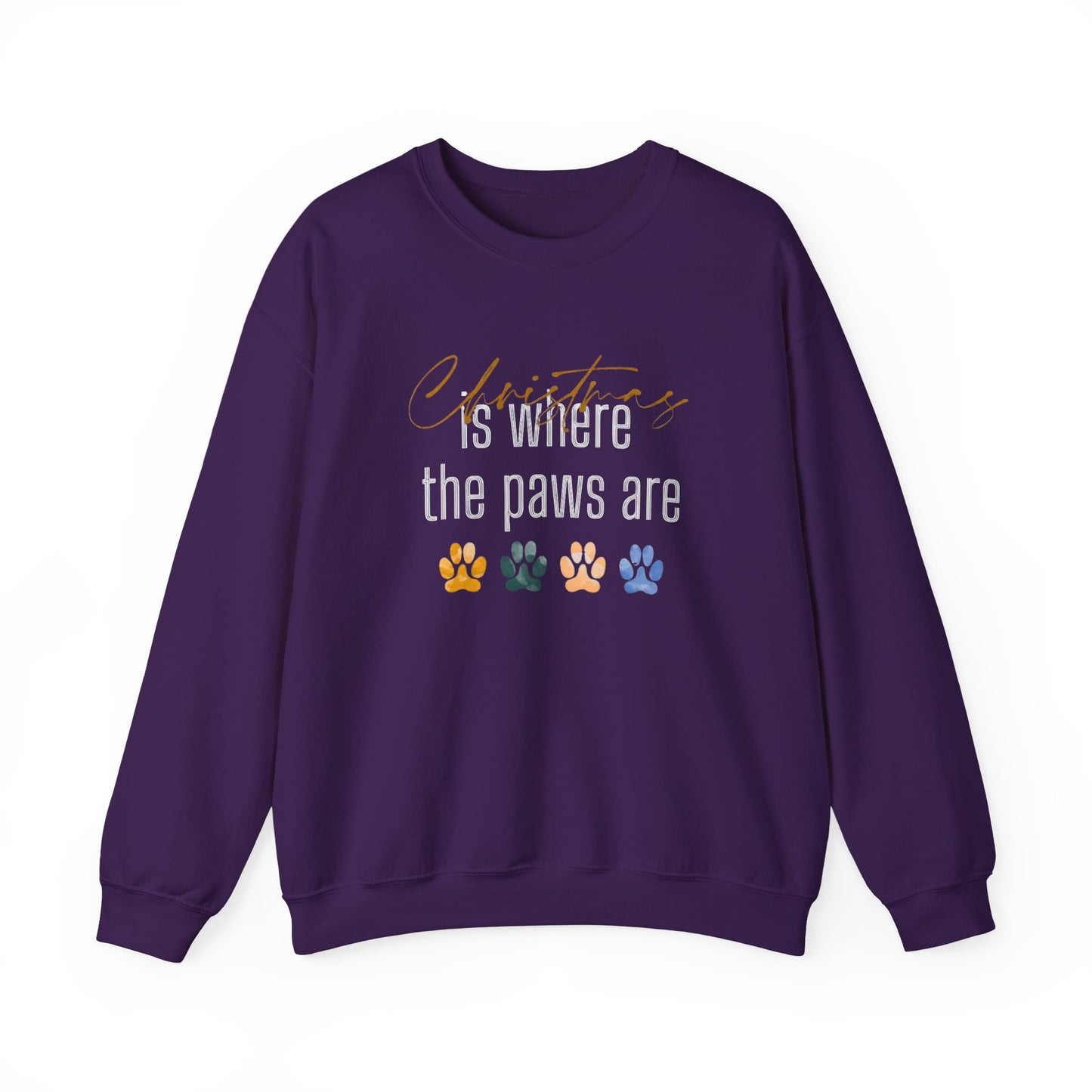 Dog Paw Print Christmas Unisex Sweatshirt
