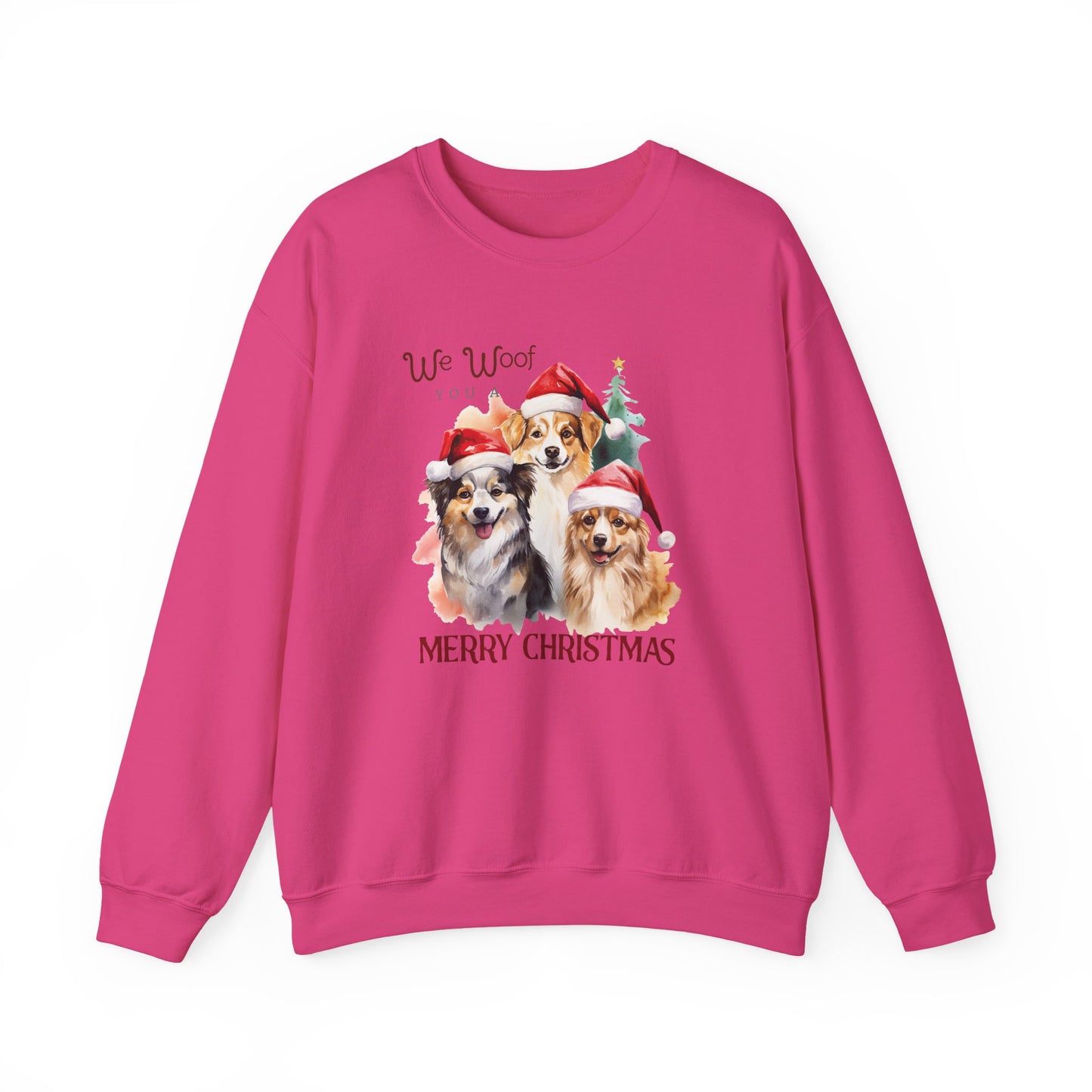 "We Woof You a Merry Christmas" Trio Dog Unisex Sweatshirt