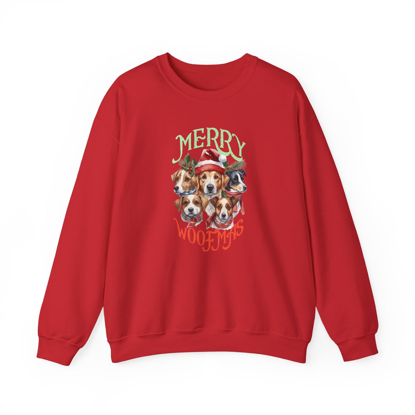 "Merry Woofmas" Dog Pack Christmas Unisex Sweatshirt