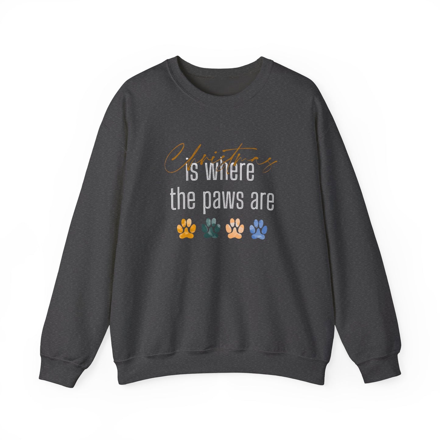 Dog Paw Print Christmas Unisex Sweatshirt