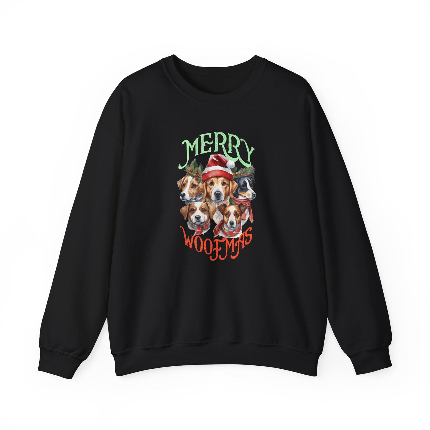 "Merry Woofmas" Dog Pack Christmas Unisex Sweatshirt