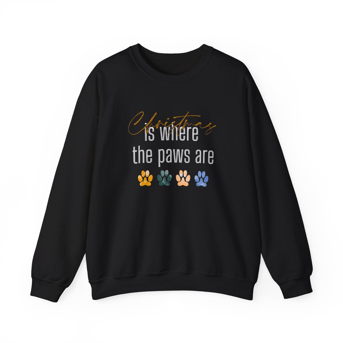 Dog Paw Print Christmas Unisex Sweatshirt