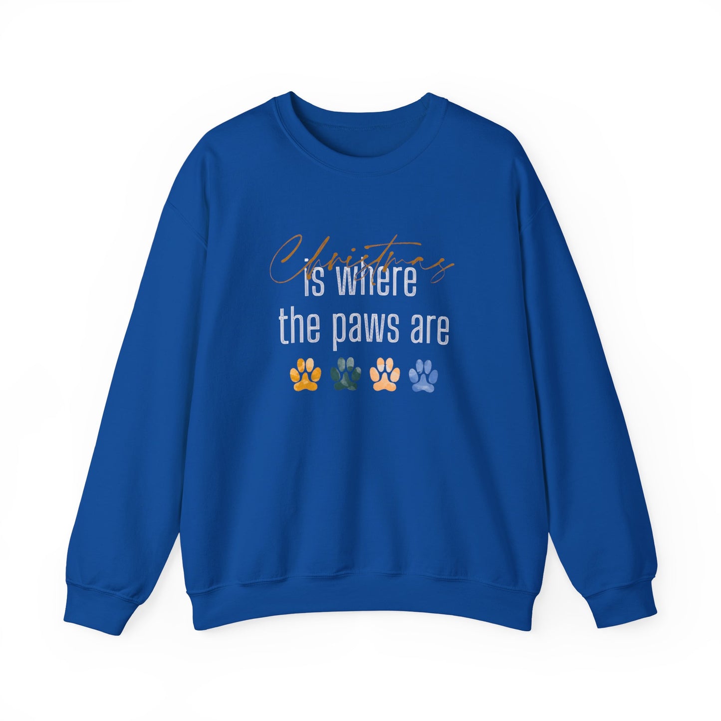 Dog Paw Print Christmas Unisex Sweatshirt