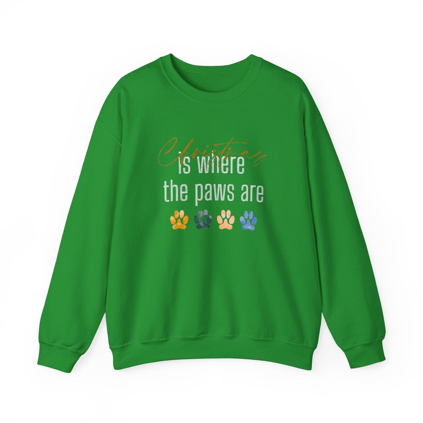 Dog Paw Print Christmas Unisex Sweatshirt