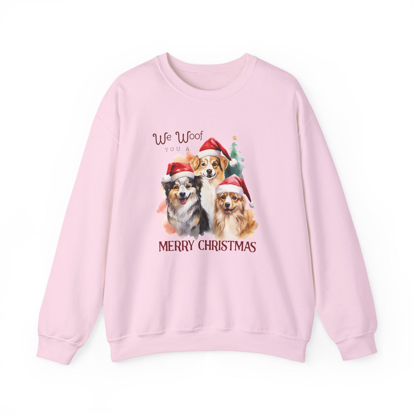 "We Woof You a Merry Christmas" Trio Dog Unisex Sweatshirt