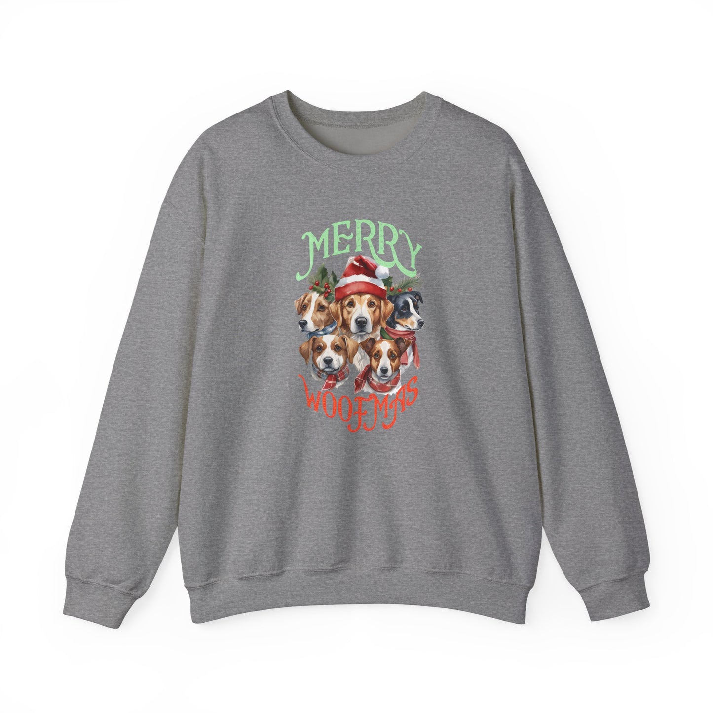 "Merry Woofmas" Dog Pack Christmas Unisex Sweatshirt