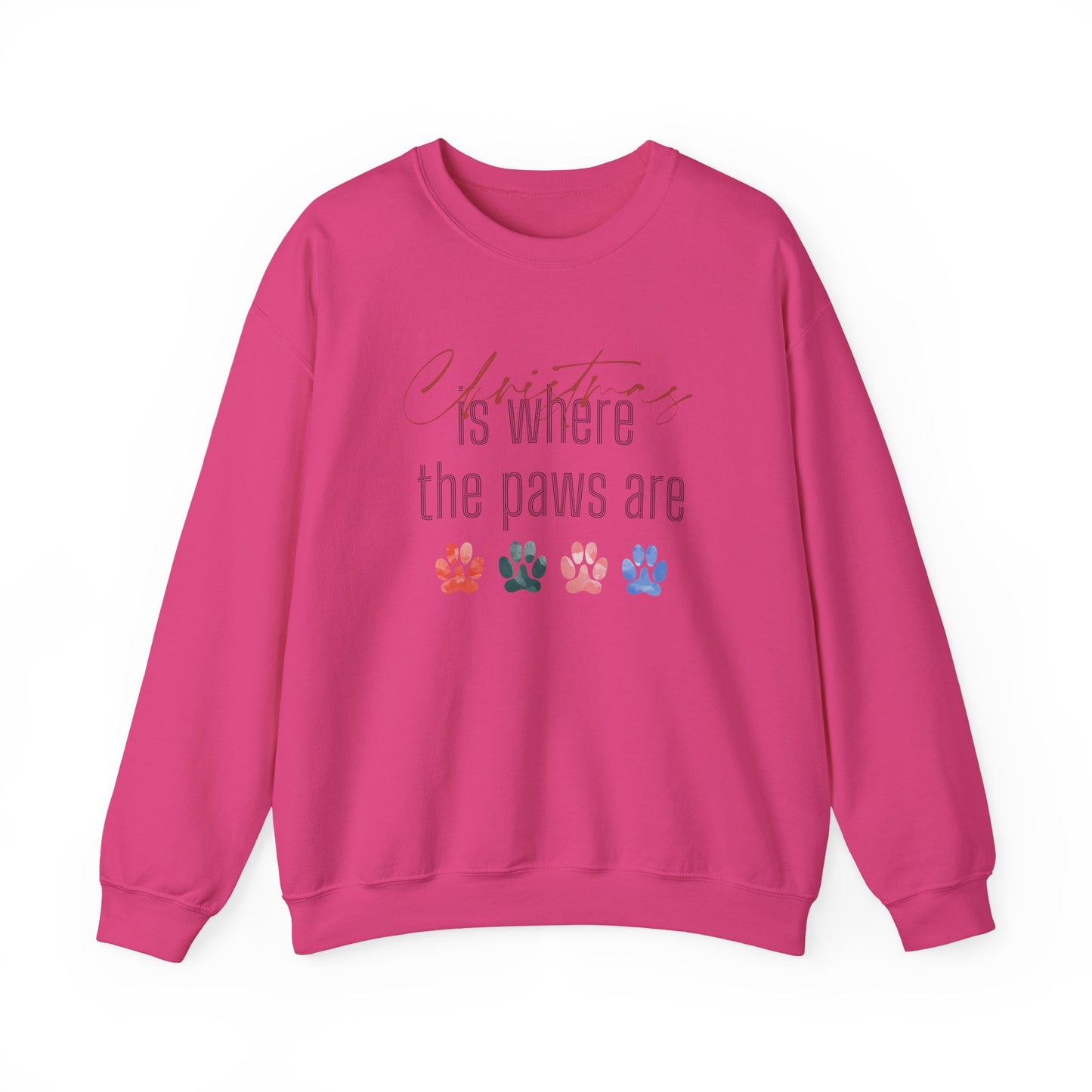 Dog Paw Print Christmas Unisex Sweatshirt