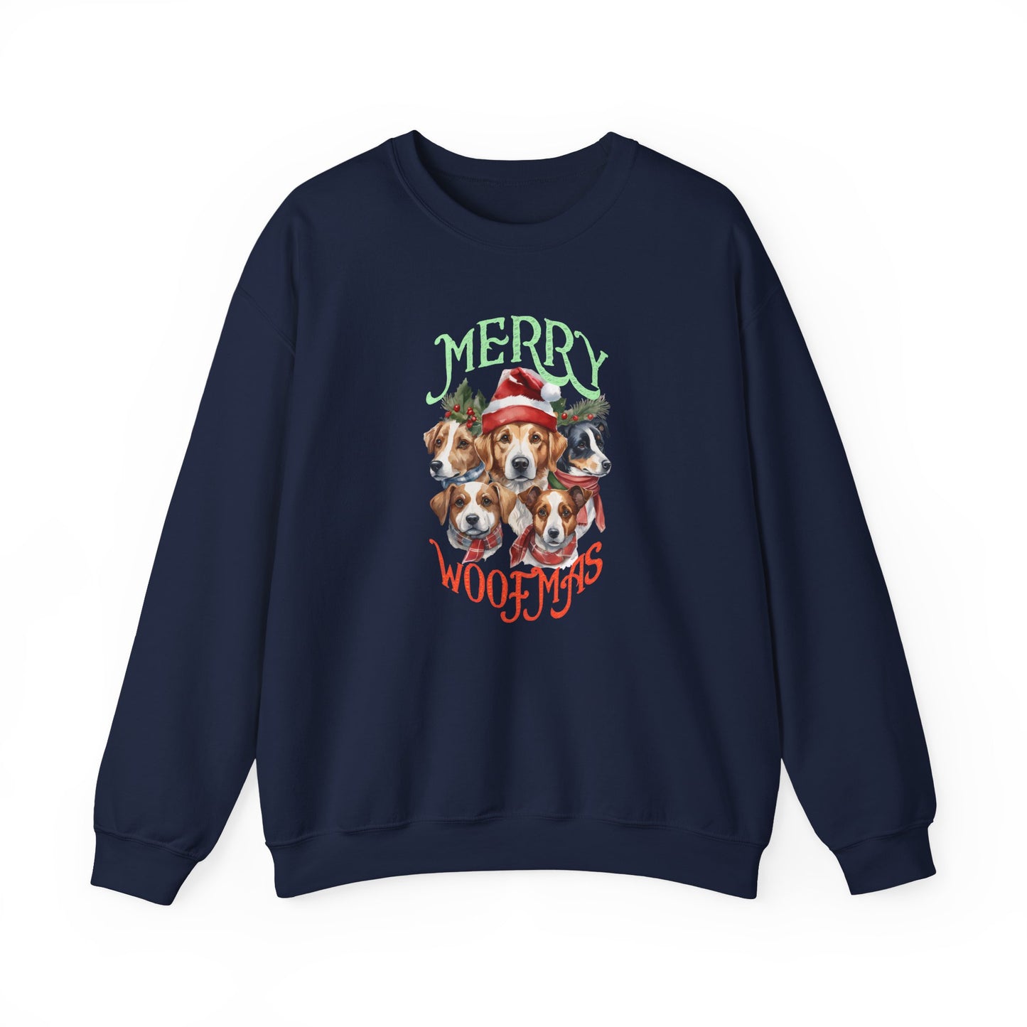 "Merry Woofmas" Dog Pack Christmas Unisex Sweatshirt