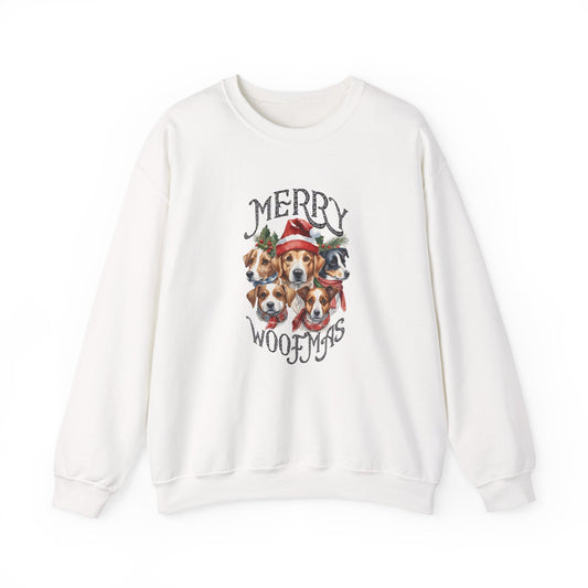 "Merry Woofmas" Dog Pack Christmas Unisex Sweatshirt