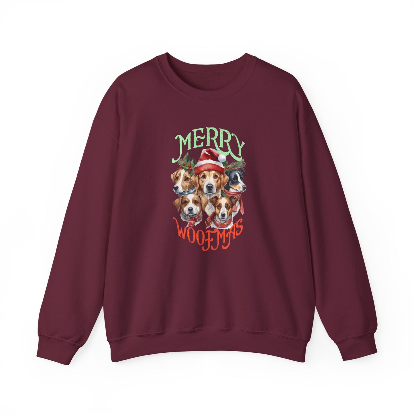 "Merry Woofmas" Dog Pack Christmas Unisex Sweatshirt