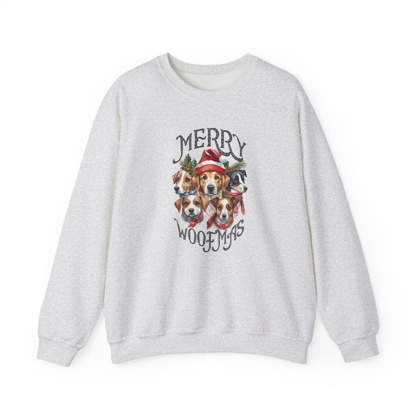 "Merry Woofmas" Dog Pack Christmas Unisex Sweatshirt