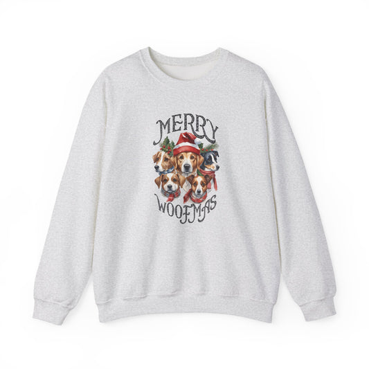 "Merry Woofmas" Dog Pack Christmas Unisex Sweatshirt