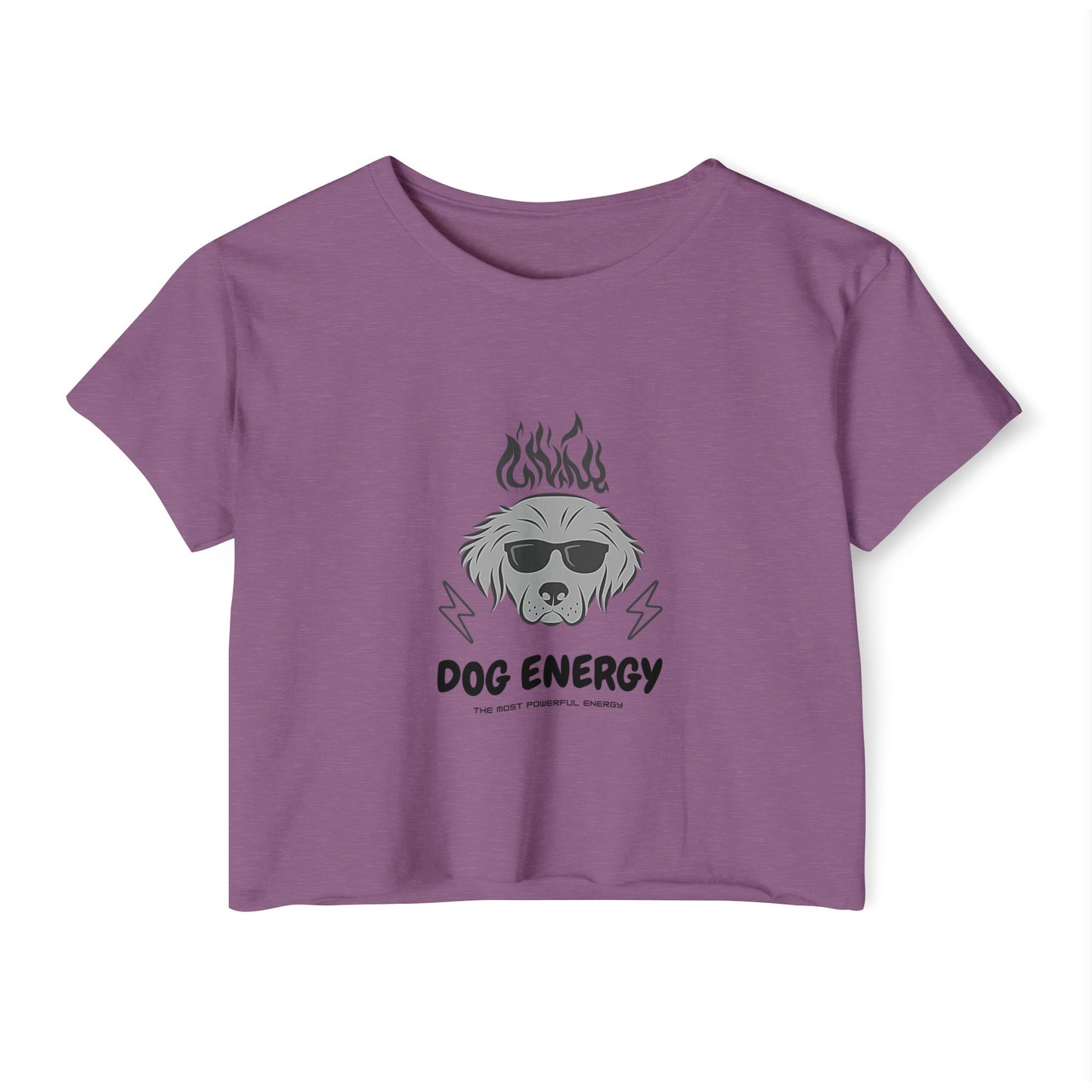 Dog Energy Crop Top – Cool Graphic Tee for Dog Lovers