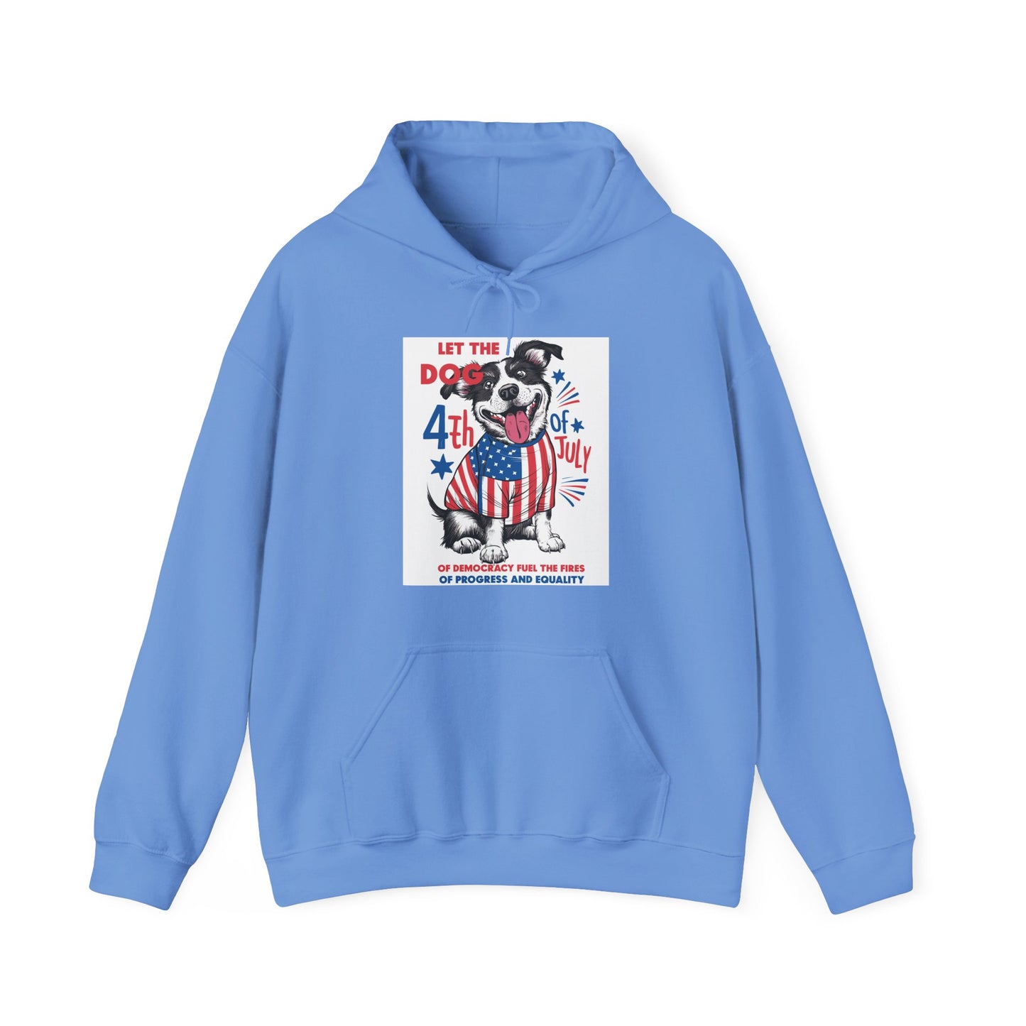 4th of July Dog - American Flag Patriotic Hoodie