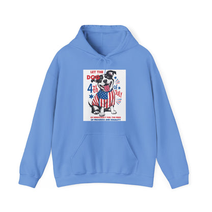 4th of July Dog - American Flag Patriotic Hoodie