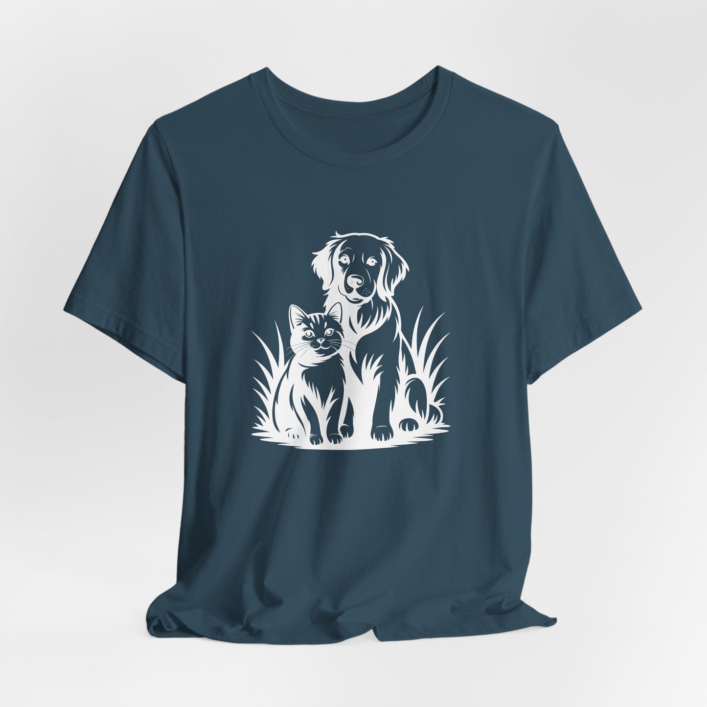 Modern Monochrome Pet Lovers T-Shirt