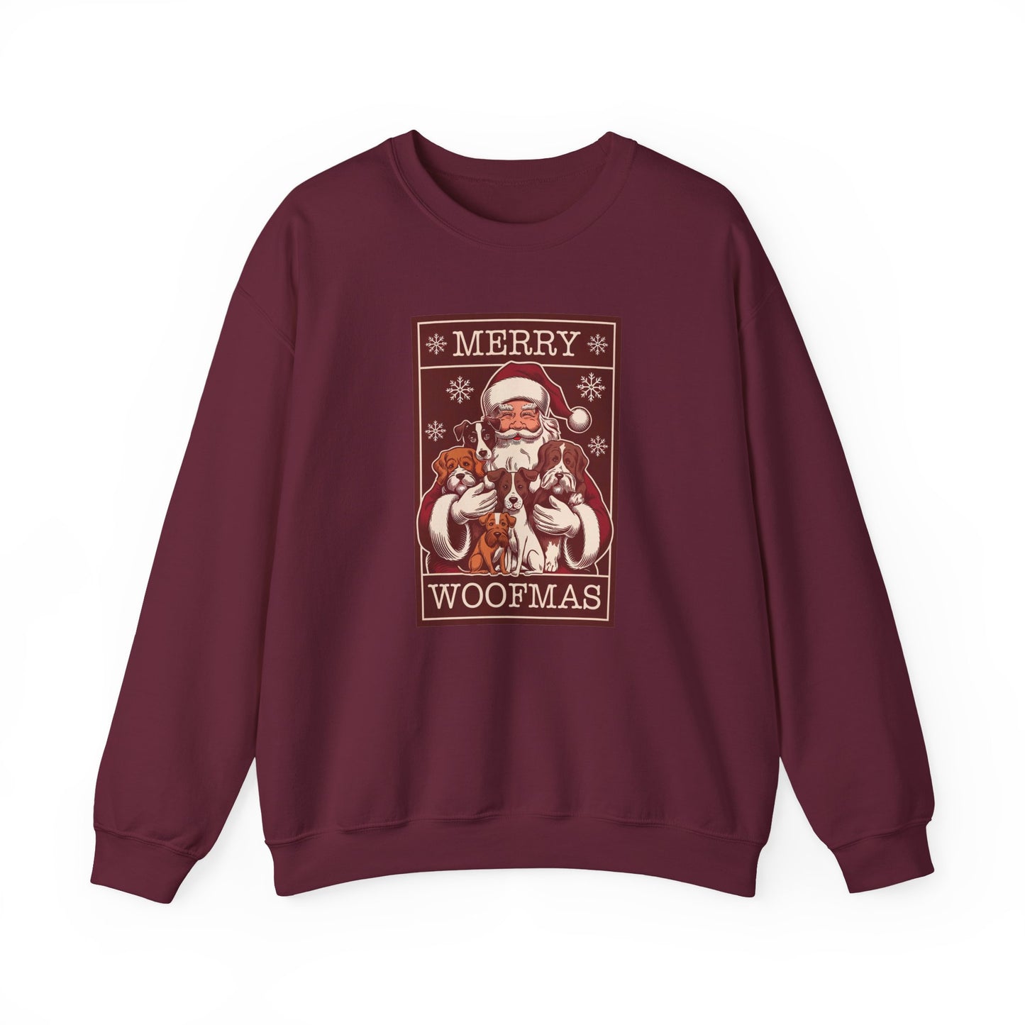 Merry Woofmas Santa Dog Unisex Christmas Sweatshirt
