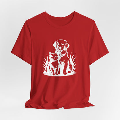 Modern Monochrome Pet Lovers T-Shirt