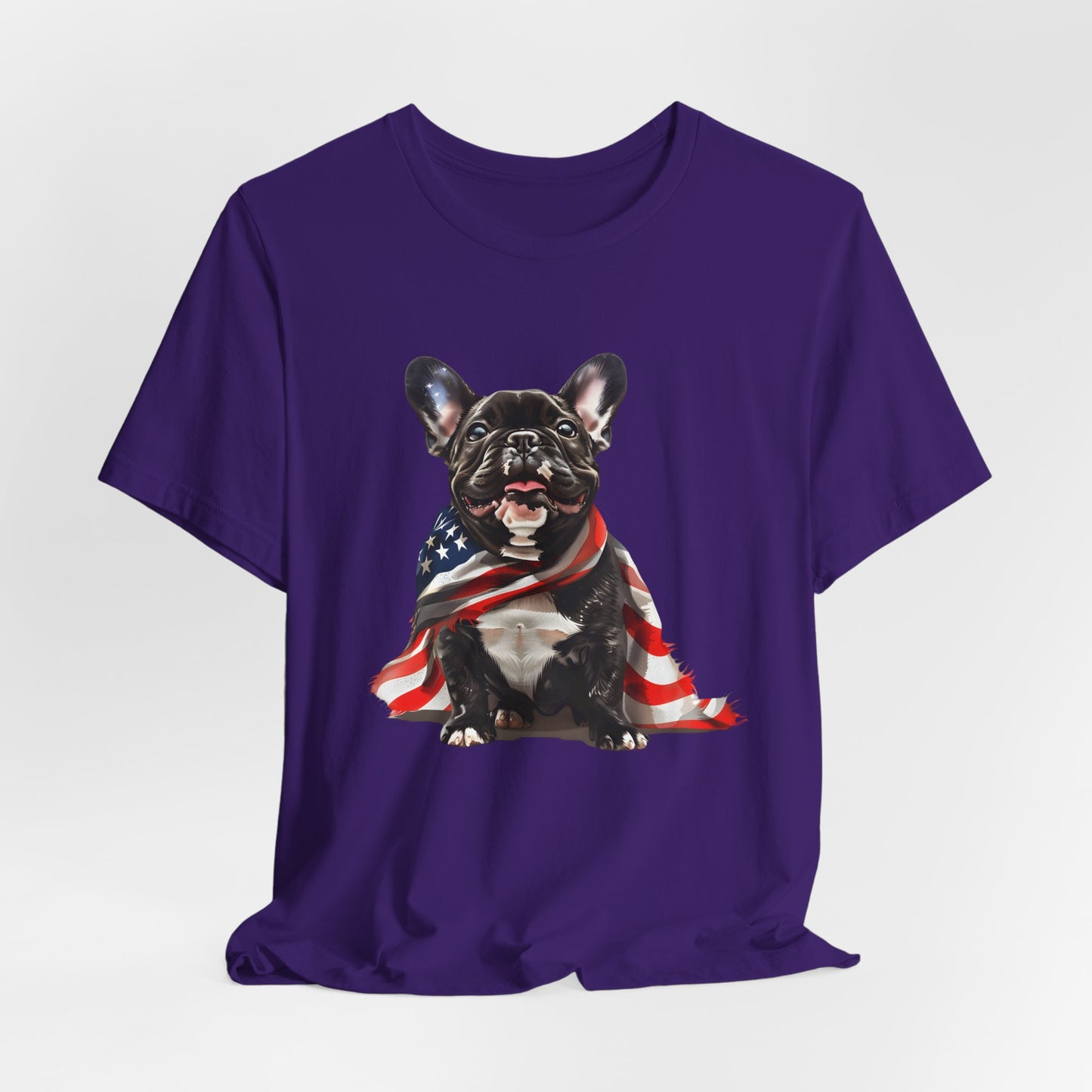 Patriotic French Bulldog Unisex T-Shirt