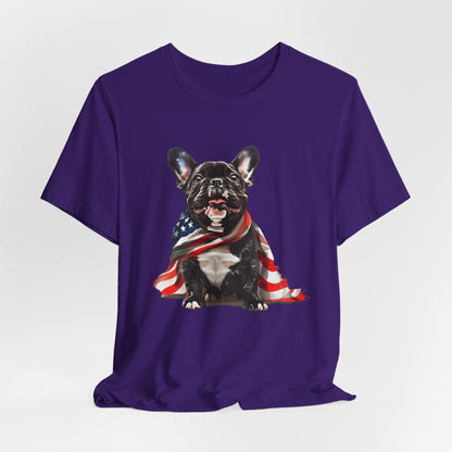 Patriotic French Bulldog Unisex T-Shirt