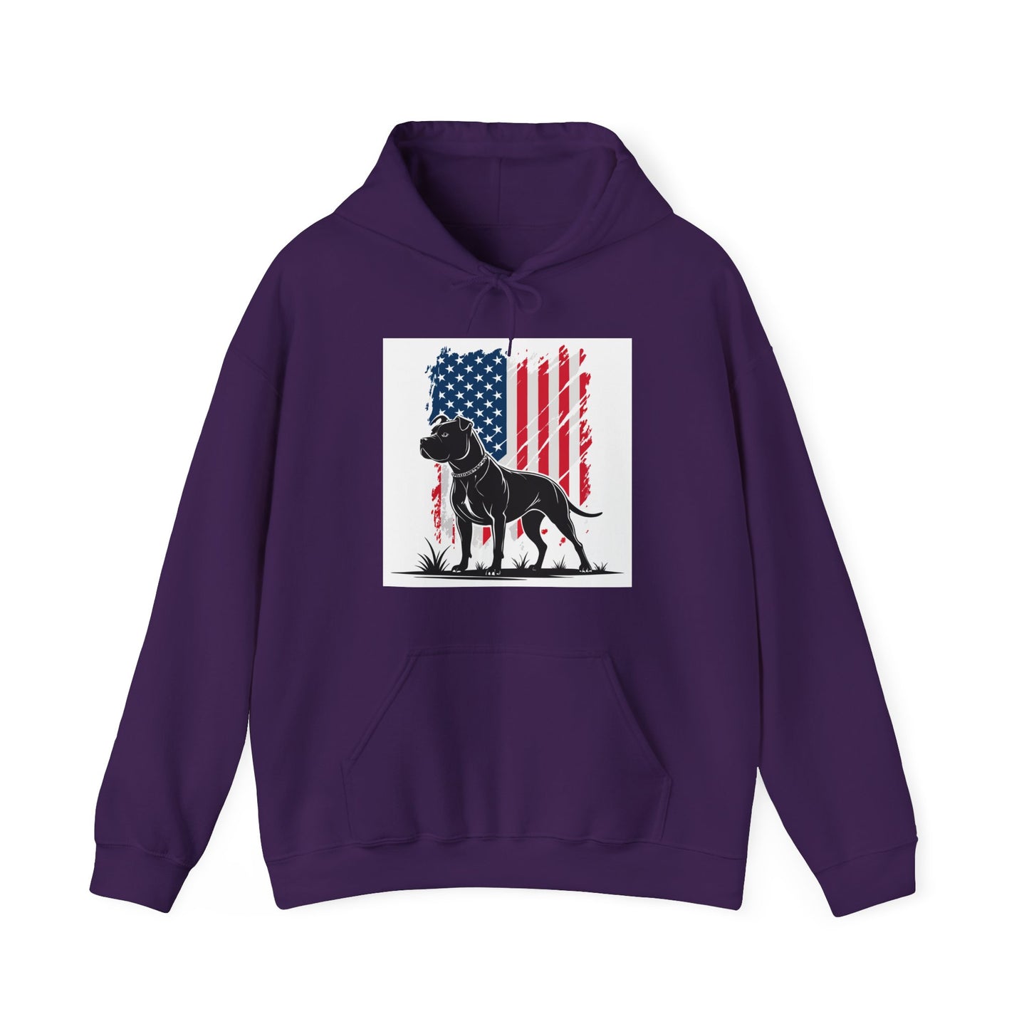 Patriotic Pitbull Unisex Hoodie – American Flag Dog Lover