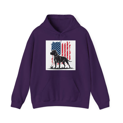 Patriotic Pitbull Unisex Hoodie – American Flag Dog Lover