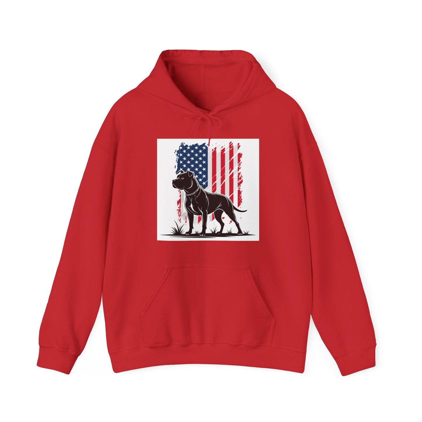 Patriotic Pitbull Unisex Hoodie – American Flag Dog Lover