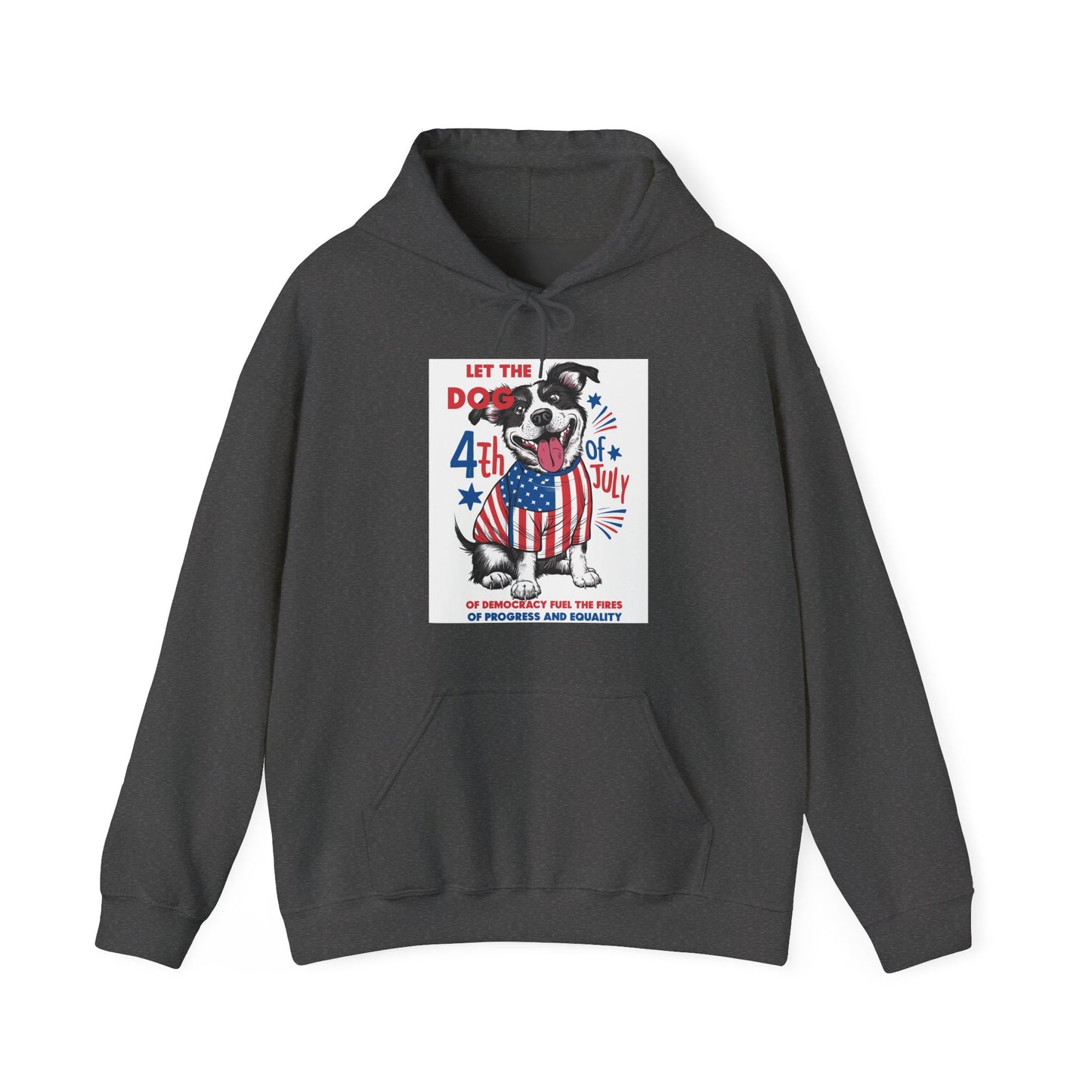 4th of July Dog - American Flag Patriotic Hoodie