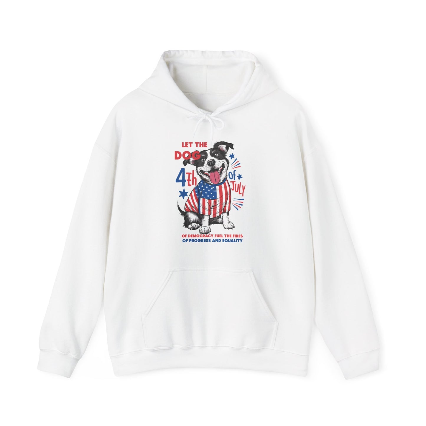 4th of July Dog - American Flag Patriotic Hoodie