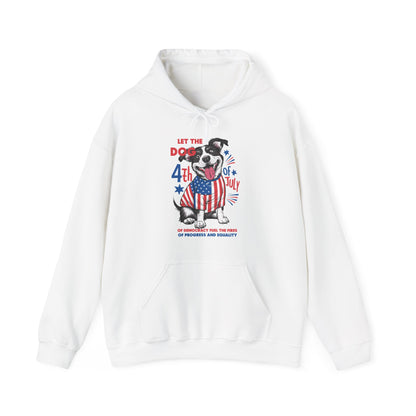 4th of July Dog - American Flag Patriotic Hoodie