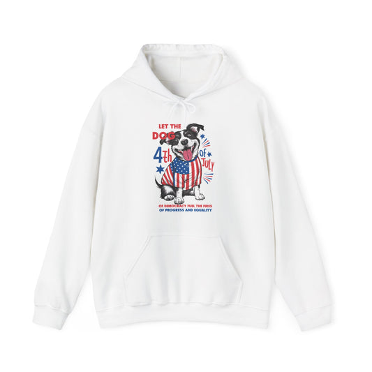 4th of July Dog - American Flag Patriotic Hoodie