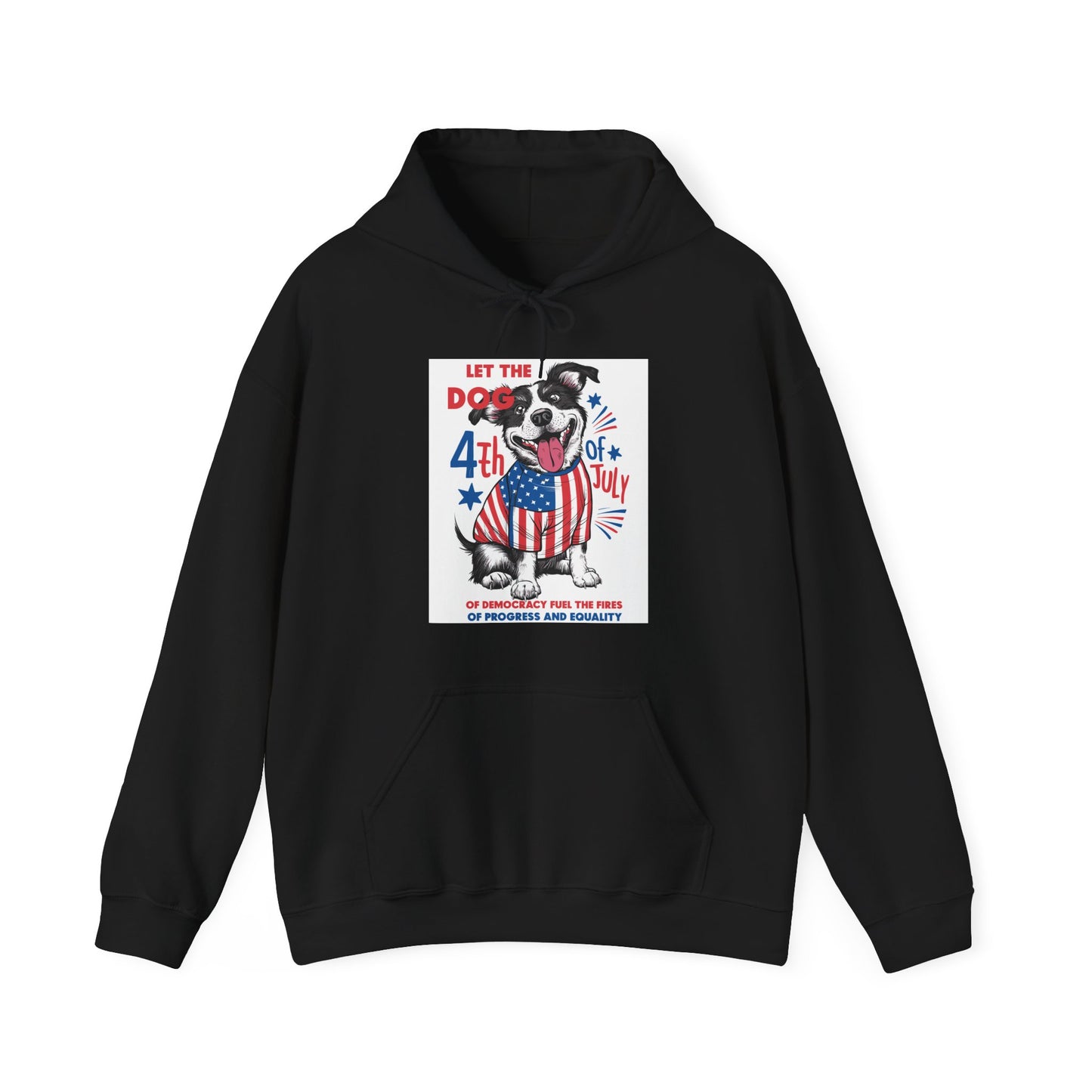 4th of July Dog - American Flag Patriotic Hoodie