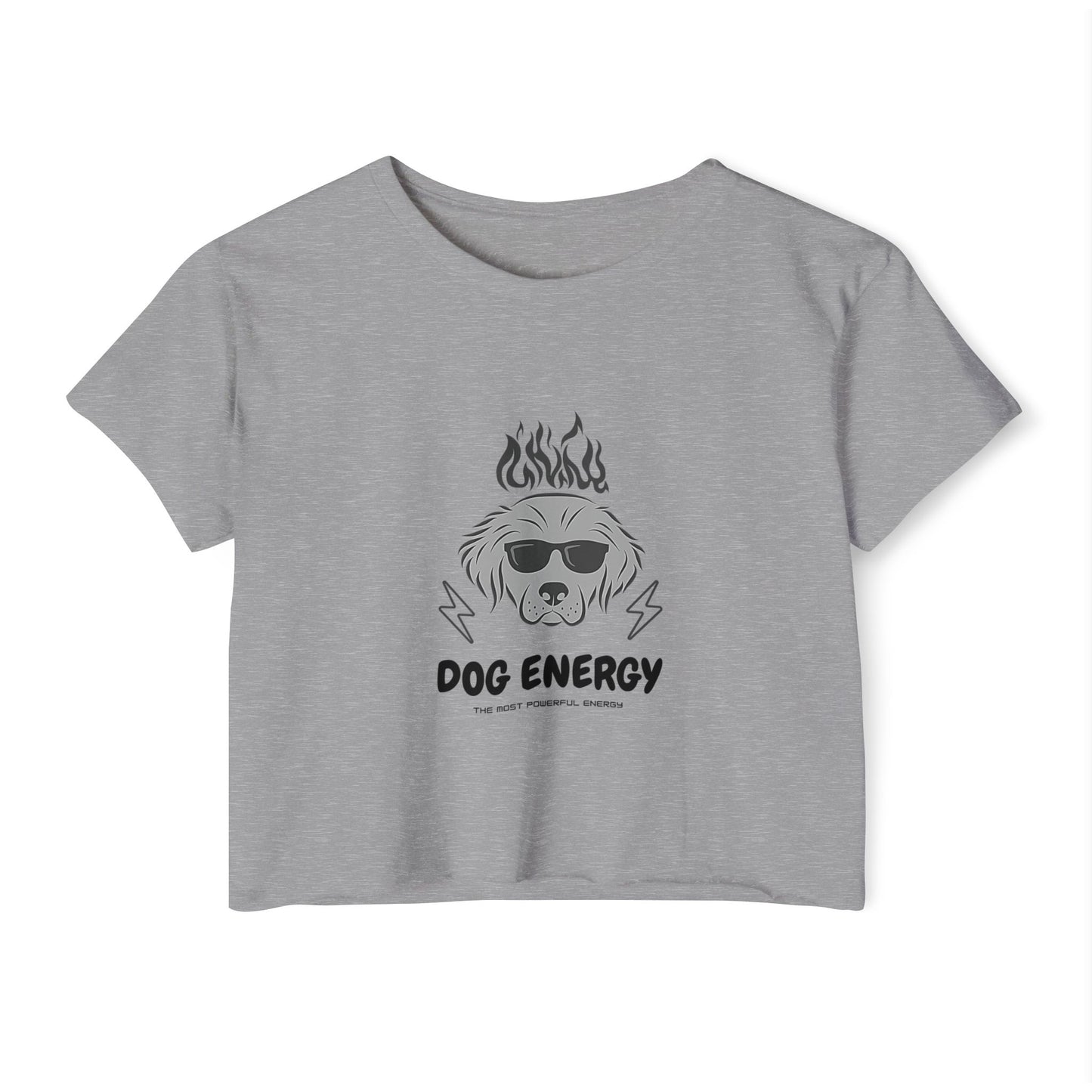 Dog Energy Crop Top – Cool Graphic Tee for Dog Lovers