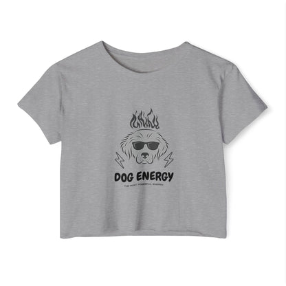 Dog Energy Crop Top – Cool Graphic Tee for Dog Lovers