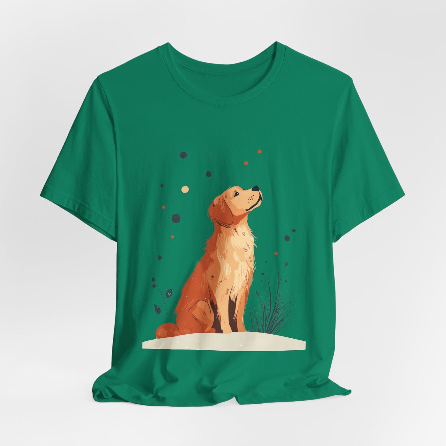 Golden Gaze – Unisex Dog Art T-Shirt