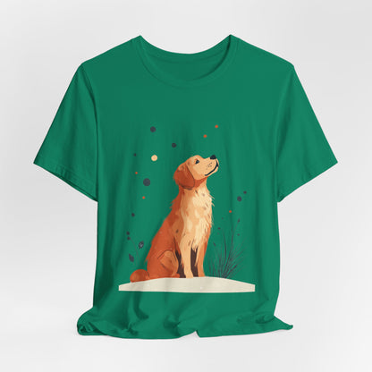 Golden Gaze – Unisex Dog Art T-Shirt