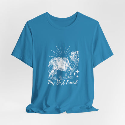 My Best Friend Collie Sketch T-Shirt | Dog Lover Gift