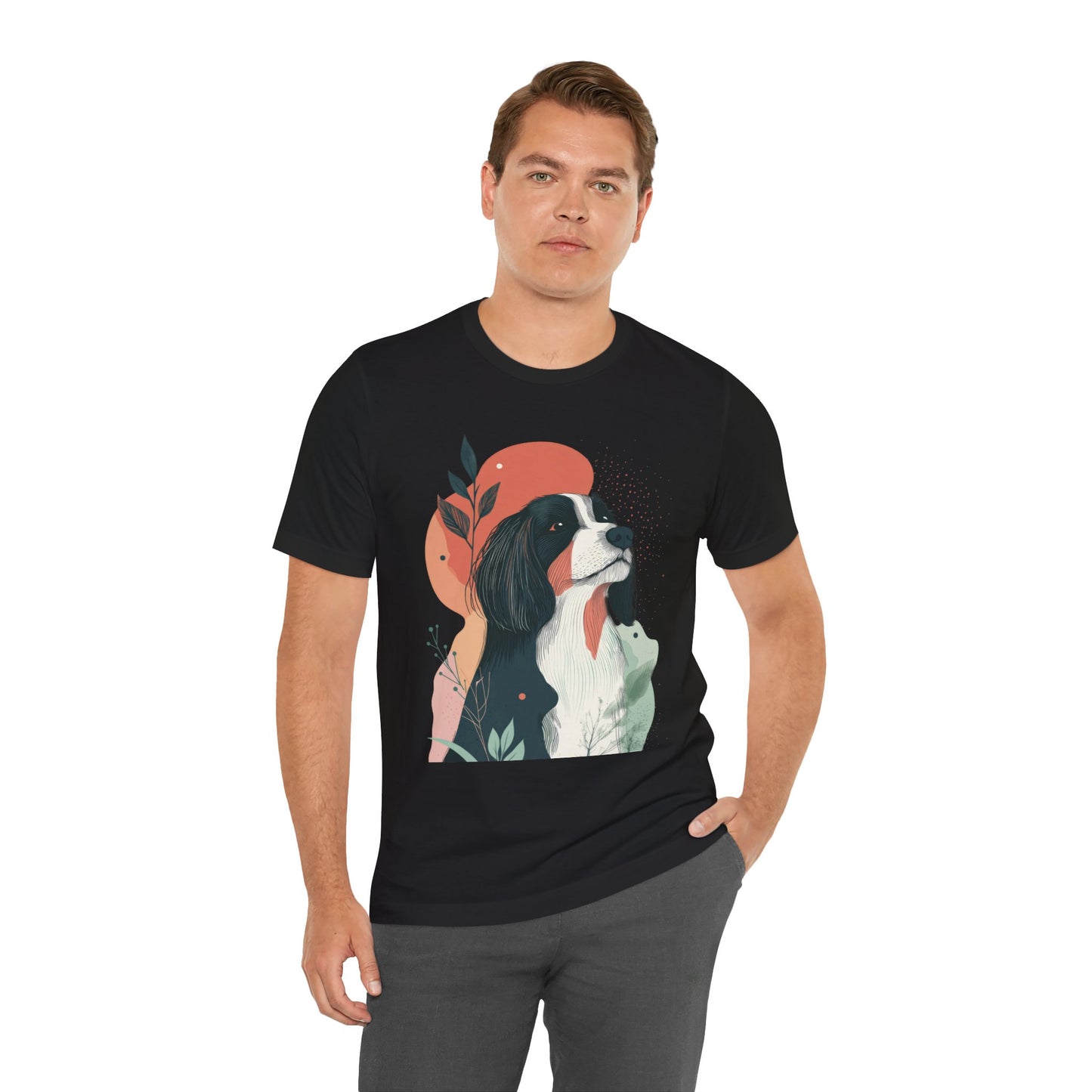 Abstract Bearded Collie Minimalist Unisex Tee