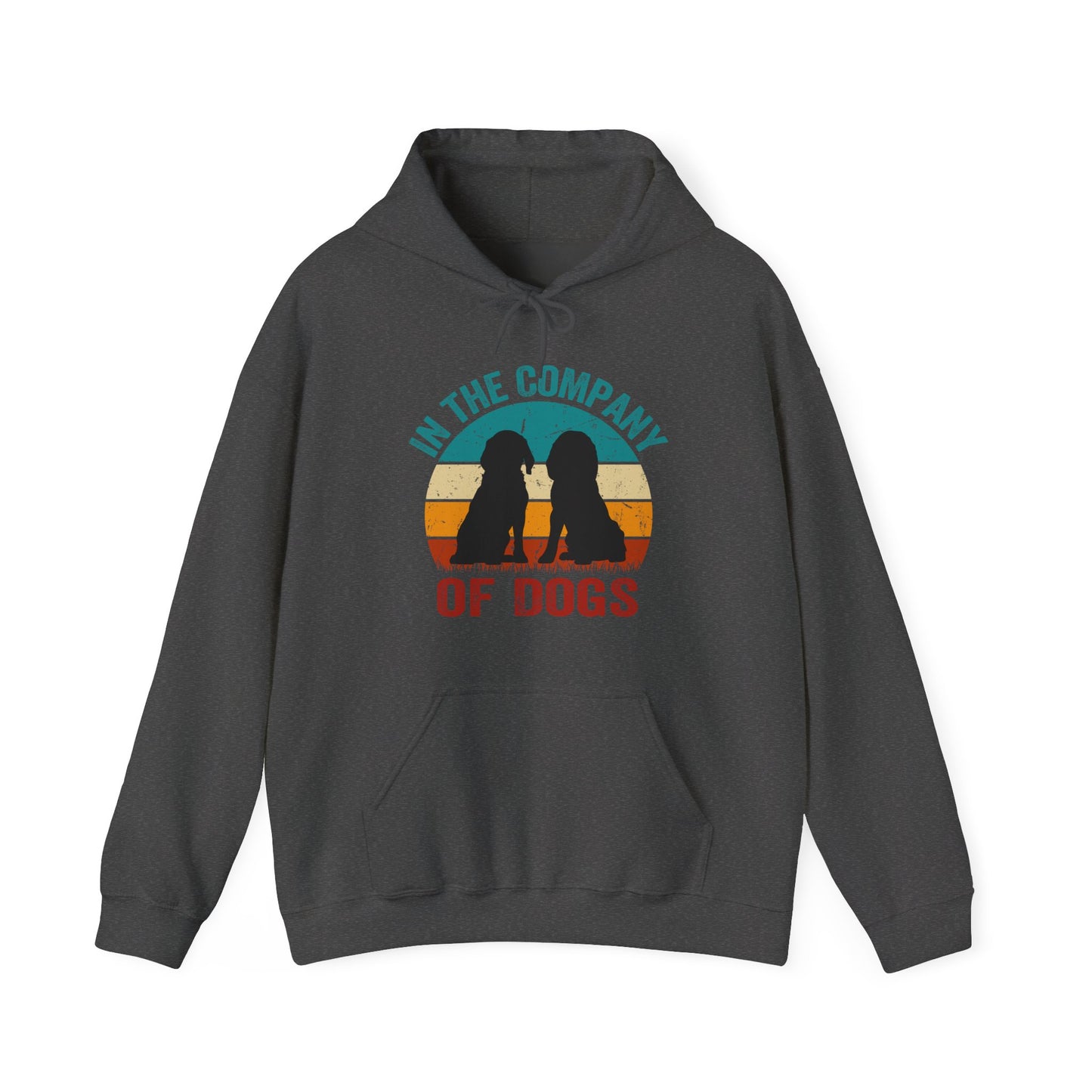 In The Company Of Dogs - Retro Sunset Hoodie