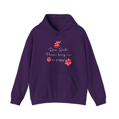 Dear Santa, Bring Me a Puppy - Christmas Hoodie